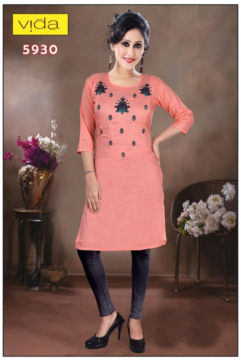 Vida Rayon Embroidered Kurta ( 5930) uploaded by Latitude Retail Private Limited on 6/4/2023