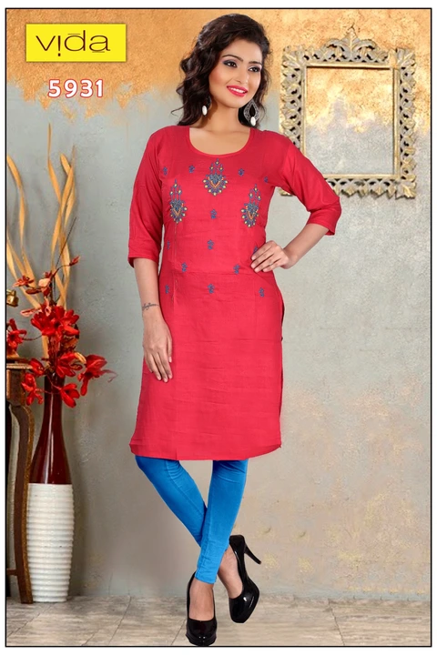 Vida Rayon Embroidered Kurta ( 5931) uploaded by Latitude Retail Private Limited on 6/4/2023