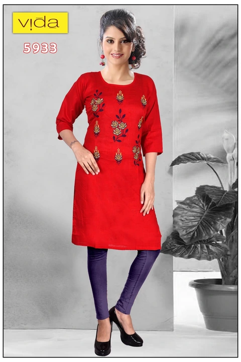 Vida Rayon Embroidered Kurta (5933) uploaded by Latitude Retail Private Limited on 6/4/2023