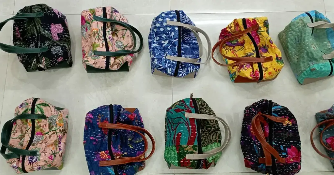 Handmade cosmetic9 pouches  uploaded by Mankha exports  on 6/4/2023