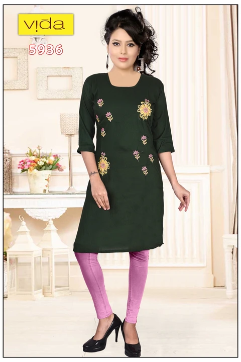 Vida Rayon Embroidered Kurta ( 5936) uploaded by Latitude Retail Private Limited on 6/4/2023