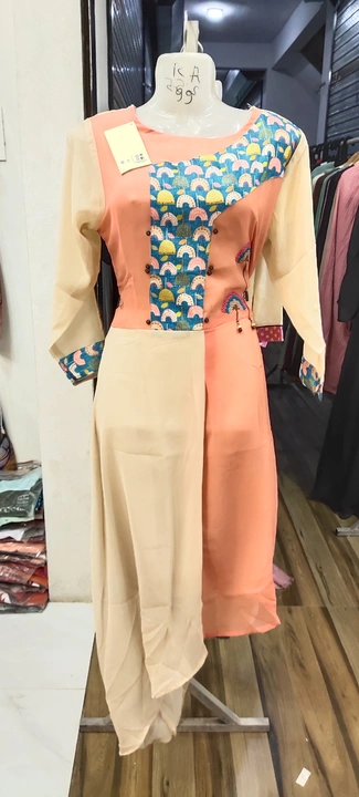 Georgette kurti uploaded by Aayat collection on 6/4/2023