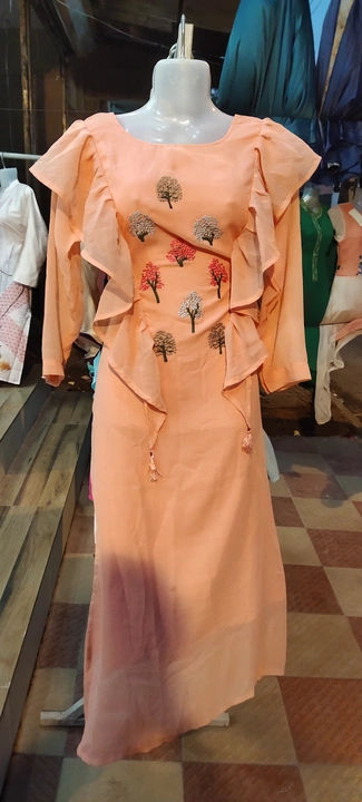 Georgette kurti uploaded by Aayat collection on 6/4/2023