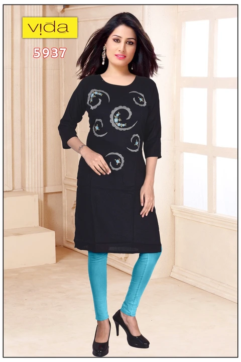 Vida Rayon Embroidered Kurta (5937) uploaded by Latitude Retail Private Limited on 6/4/2023