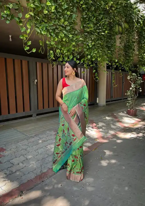 Pure banarasi paithani silk saree uploaded by VARDHAK COLLECTION  on 6/4/2023