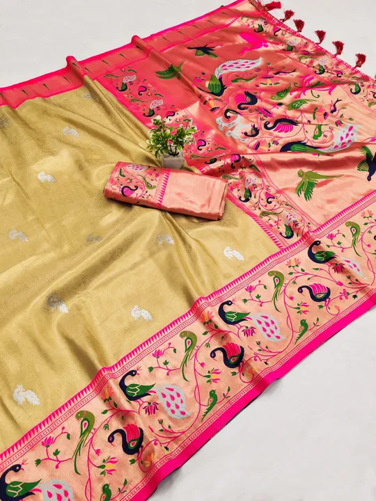 Kanjivaram paithani silk saree uploaded by VARDHAK COLLECTION  on 6/4/2023