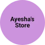 Business logo of Ayesha's store