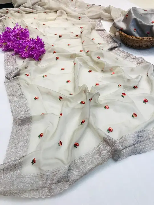 Soft pure organza silk saree  uploaded by VARDHAK COLLECTION  on 6/4/2023
