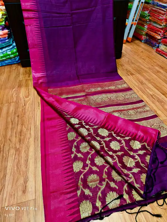 Cotton muga silk with bp  uploaded by Saree Bazzer on 6/4/2023