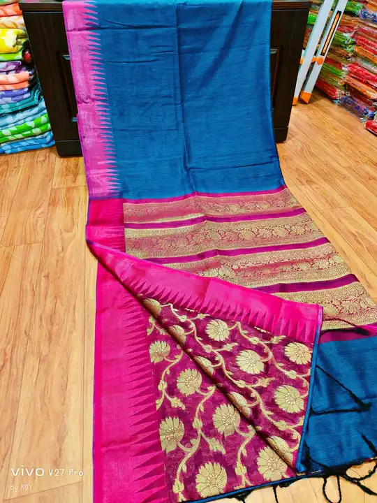 Cotton muga silk with bp  uploaded by Saree Bazzer on 6/4/2023