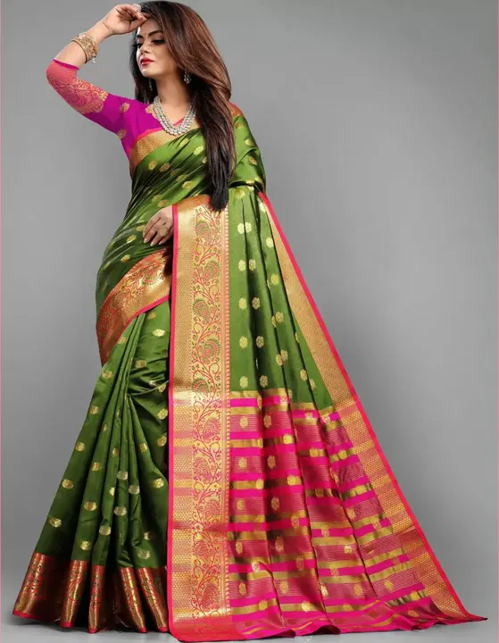 *Ready Stock *
Murti 
Cotton silk saree
Zari weawing Motifs all over saree
Contrast weaved blouse 

 uploaded by Divya Fashion on 6/4/2023