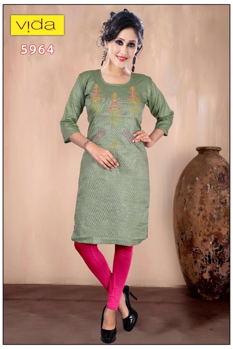 Vida Rayon Embroidered Kurta (5964) uploaded by Latitude Retail Private Limited on 6/4/2023