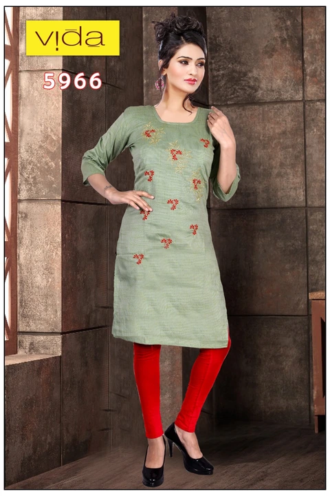 Vida Rayon Embroidered Kurta (5966) uploaded by Latitude Retail Private Limited on 6/4/2023
