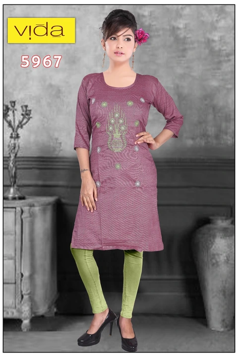 Vida Rayon Embroidered Kurta (5967) uploaded by Latitude Retail Private Limited on 6/4/2023