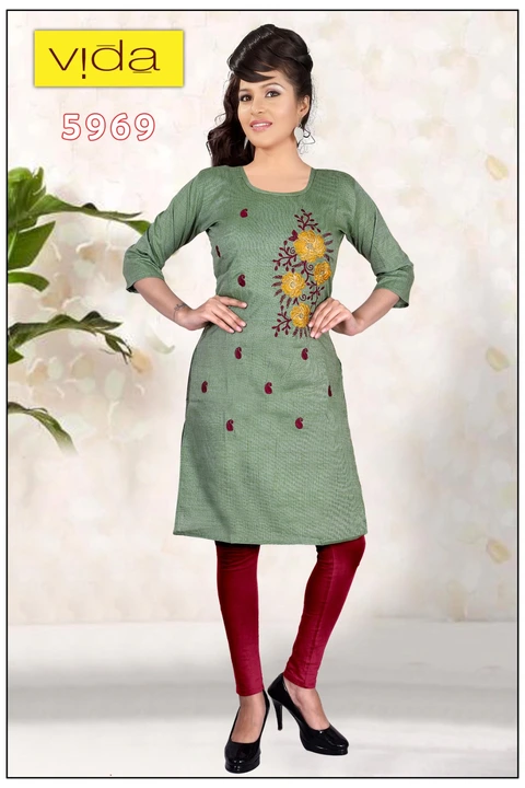 Vida Rayon Embroidered Kurta (5969) uploaded by Latitude Retail Private Limited on 6/4/2023