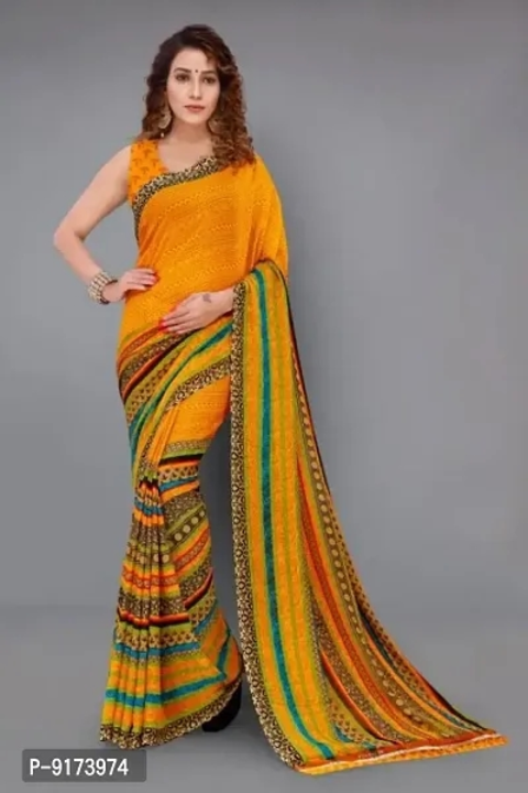 Georgette Saree with Blouse piece uploaded by Shreeji New Fashion on 6/4/2023