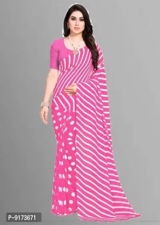 Georgette Saree with Blouse piece uploaded by Shreeji New Fashion on 6/4/2023