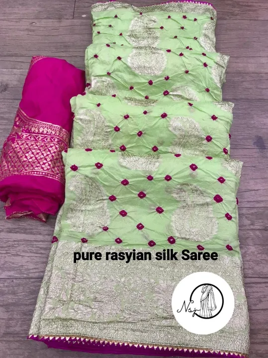 …presents colour bhadni  saree


👉keep shopping with us 

🥰Original product NSJ🥰

👉  pure  Russi uploaded by Gotapatti manufacturer on 6/5/2023