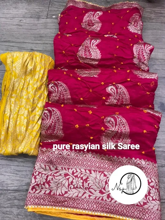 …presents colour bhadni  saree


👉keep shopping with us 

🥰Original product NSJ🥰

👉  pure  Russi uploaded by Gotapatti manufacturer on 6/5/2023
