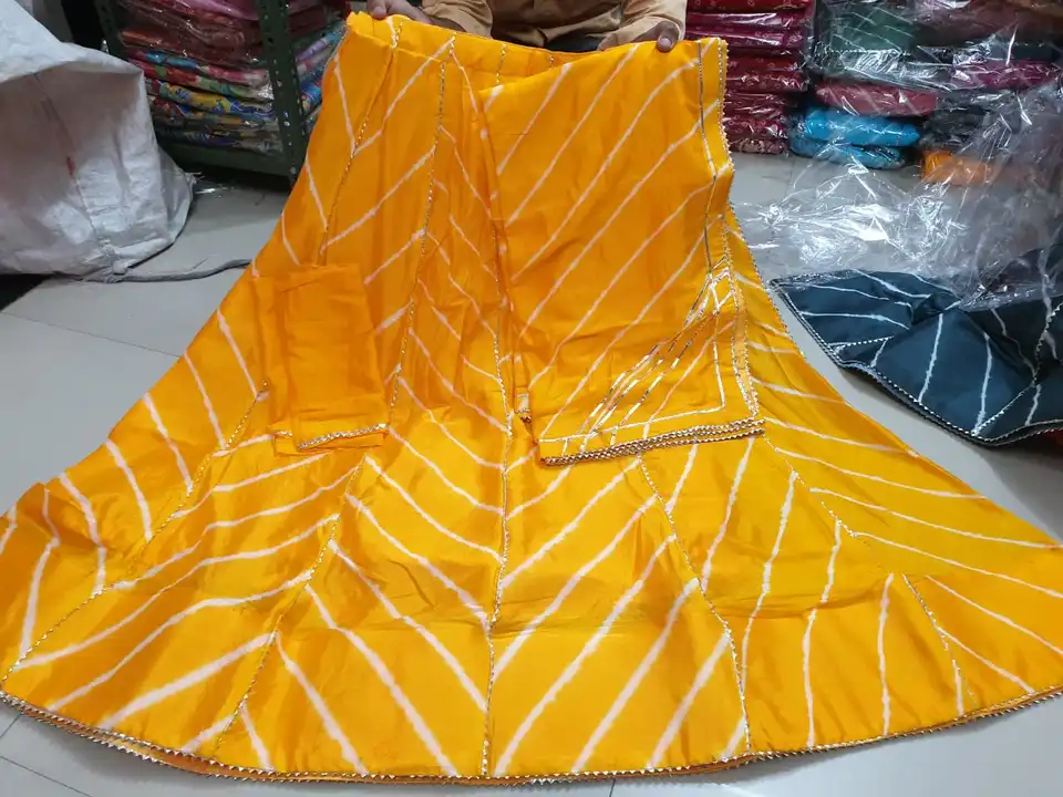 *😀😀Beautiful Lahenghas*😀😀
For This Season

* CHINON  silk langha WITH Jaipuri lhariya 🥻🥻🥻 dai uploaded by Gotapatti manufacturer on 6/5/2023