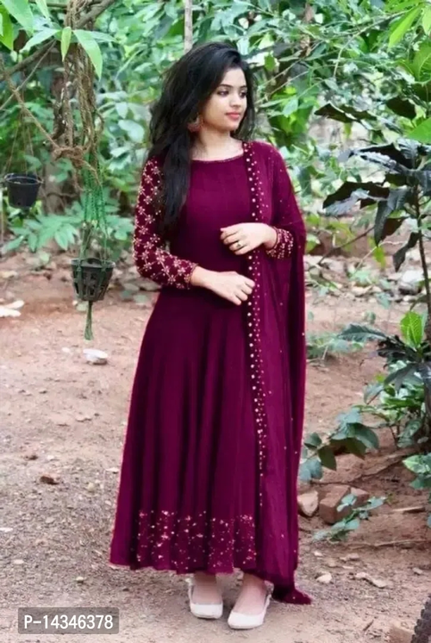 Post image I want 1-10 pieces of Suits and dress material at a total order value of 500. I am looking for Attractive Georgette Gowns for Women With Dupatta

Size: 
M
L
2XL

 Color:  Maroon

 Fabric:  George. Please send me price if you have this available.