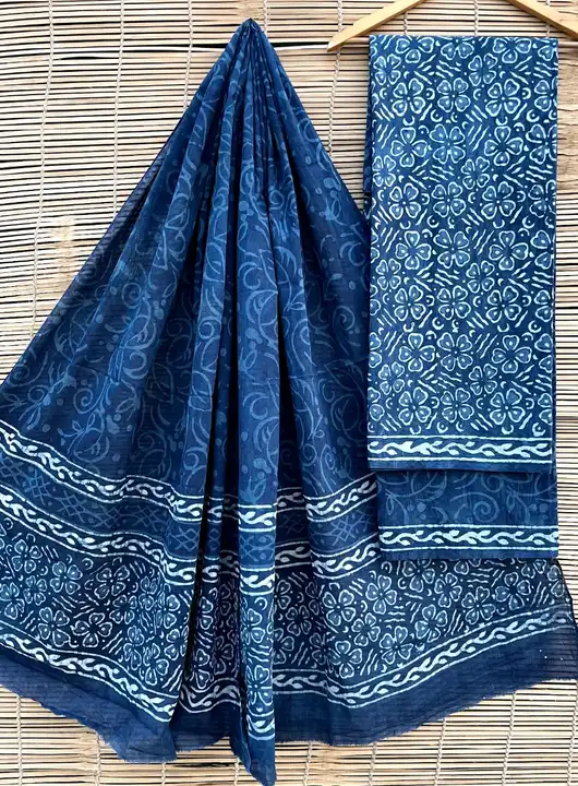 Cotton suit with mul dupatta uploaded by Haksv on 6/5/2023