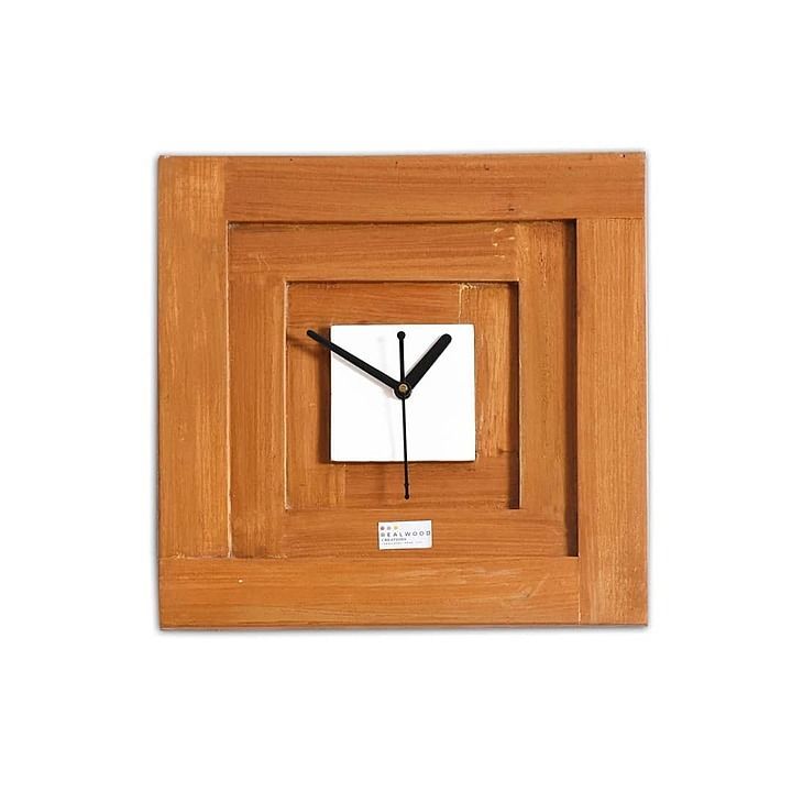 Wooden wall clock uploaded by business on 7/14/2020