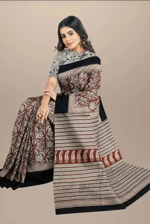 Cotton mulmul saree  uploaded by Krishna collections on 6/5/2023