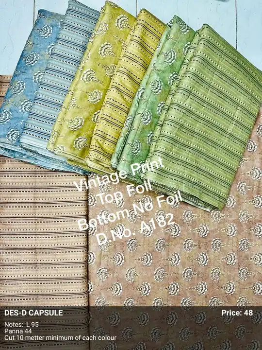Vintaj cotton PRINTA FOIL  uploaded by Sarda fashion on 6/5/2023