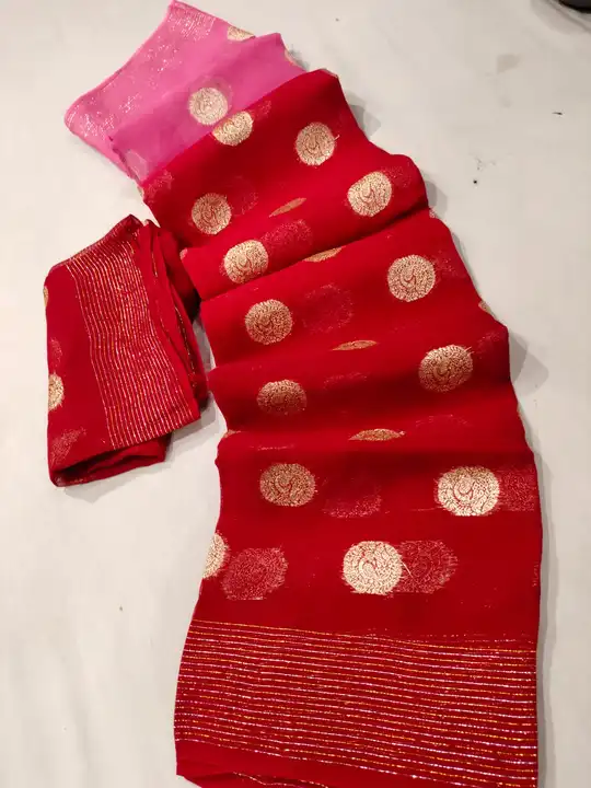 Saree georgette uploaded by SALASAR TEXTILES on 5/30/2024