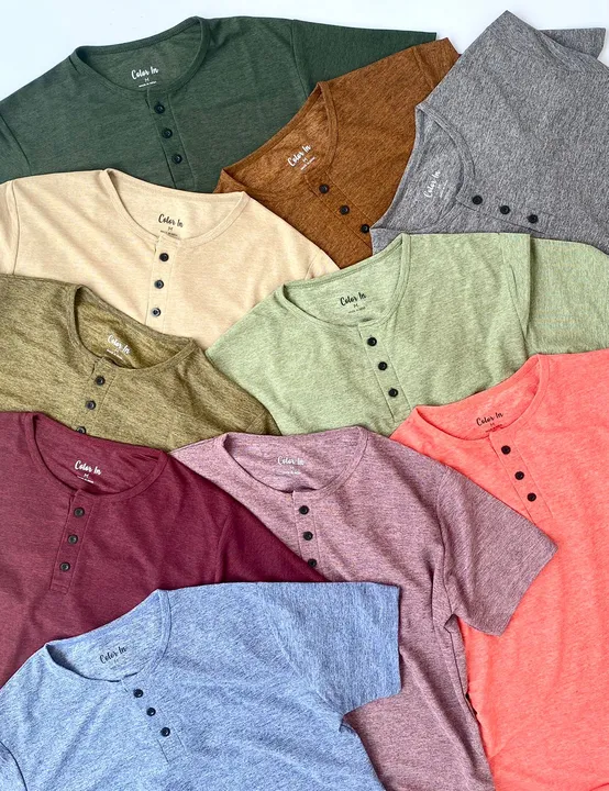 Mens Henley neck Tshirts  uploaded by N s Garments on 6/5/2023