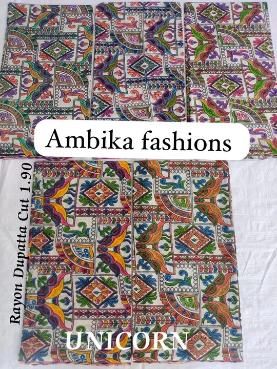 Rayon printed duppata  uploaded by Ambika on 6/5/2023