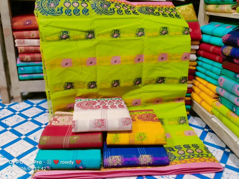 Tant saree shantipur ( wholesale price) ❤️🔱🌸 uploaded by 🥰Dutta saree center🥰 on 6/5/2023