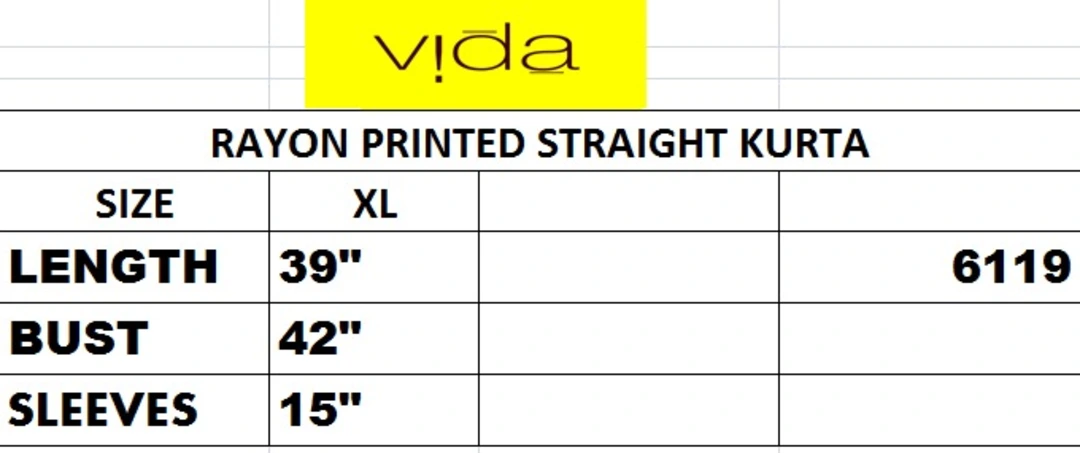 Vida Polycotton Printed Kurti uploaded by Latitude Retail Private Limited on 6/5/2023