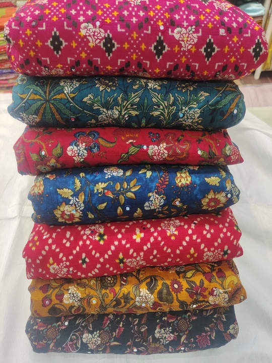Dola silk printed fabric  uploaded by business on 6/5/2023