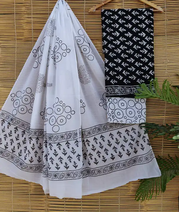 Cotton suit with cotton dupatta  uploaded by Trishabagruhandprint on 6/5/2023