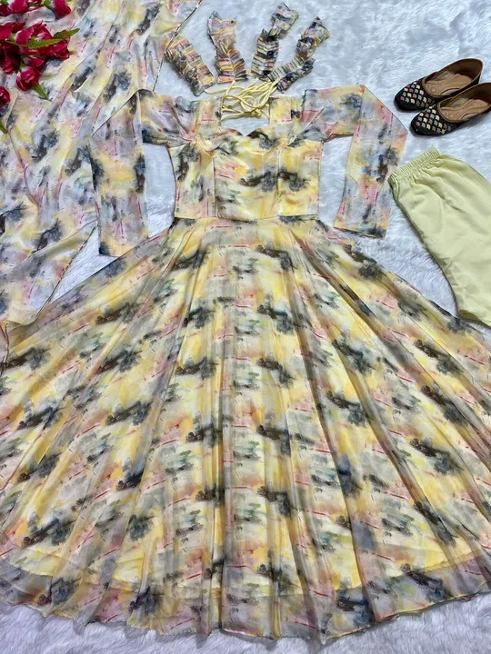Anarkali gown uploaded by MAHADEV FASHION on 6/5/2023