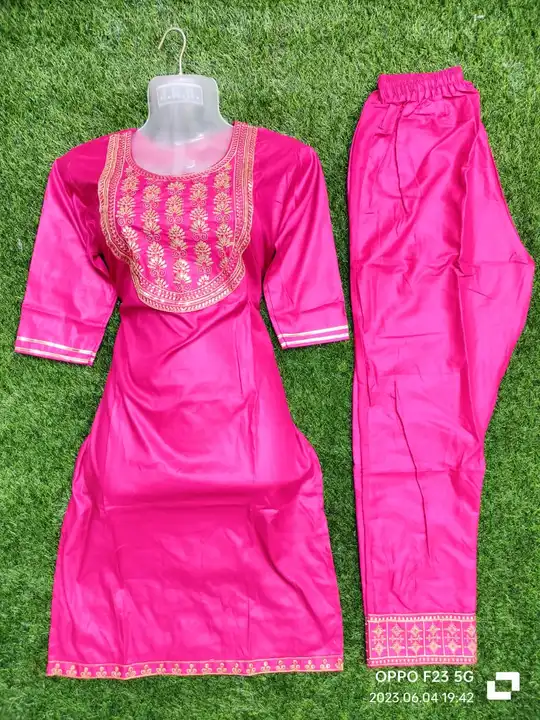 Rayon Sequence Kurti & Pant Set uploaded by Arham Garments on 6/5/2023
