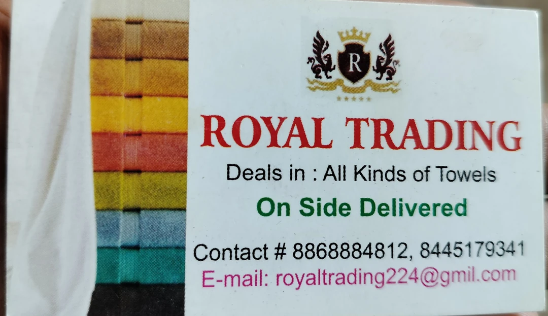Visiting card store images of Royal Enterprises