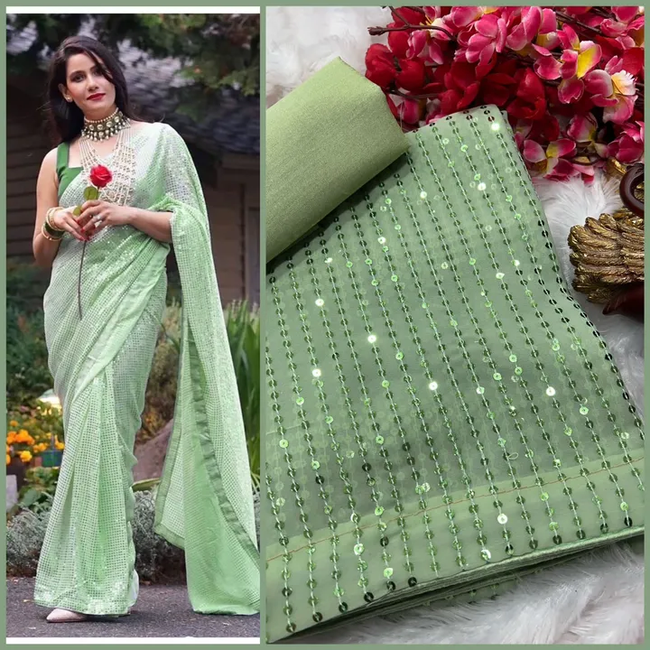 Heavy georgette saree uploaded by 7 pleats on 6/5/2023