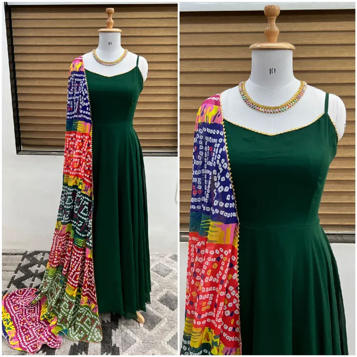 💕😍*Presenting New Anarkali Faux Georgette Gown ,Bottom and Dupatta Ready To Wear Collection *💗👌 uploaded by A2z collection on 6/5/2023