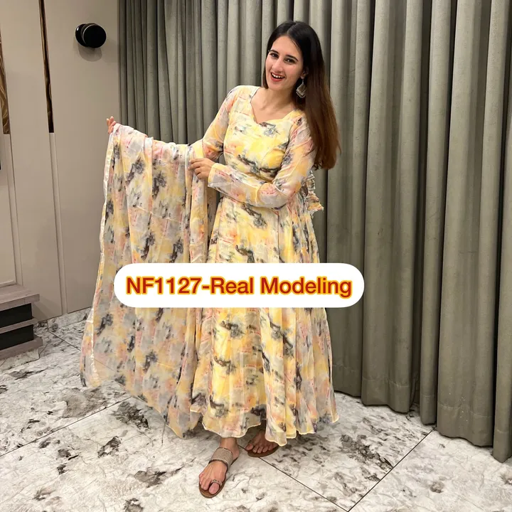 *NF-(1127)* - *New One Anarkali Suit Owned Real Modelling*

💕*Presenting New Đěsigner Summer Collet uploaded by A2z collection on 6/5/2023
