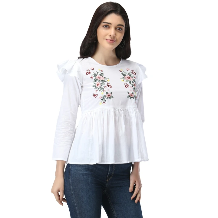 Women Cotton Printed Top Half Sleeve for women uploaded by Aasma Fashion Knitwear on 6/5/2023