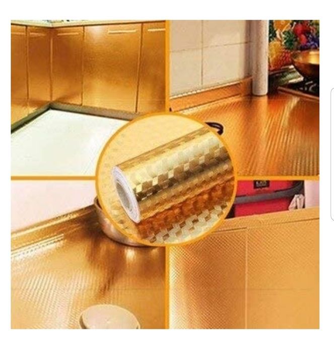 *Kitchen Shelf and wall self adhesive waterproof and oil proof wallpaper uploaded by business on 3/12/2021
