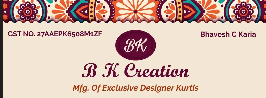 Visiting card store images of B K Creation