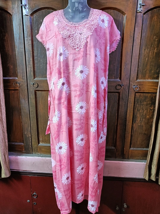 Lace Lyon nighties 50 pis quantity 5% off  uploaded by New Tarak Nath Dresses on 6/5/2023