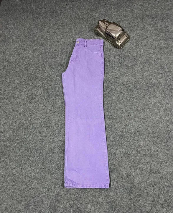Women HighWaist Flared BootCut WideLeg Jeans - Lavender Colour 1914 uploaded by She Clothes on 6/5/2023