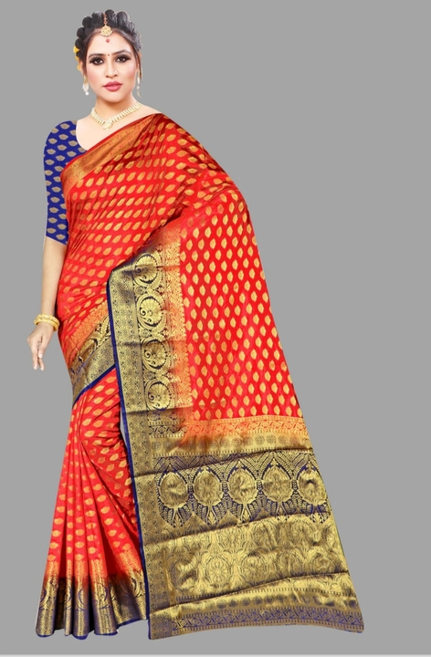 Banarasi sarees fabric balatan Silk sarees Jari weaving colour 6  uploaded by Sahana fashion on 6/5/2023