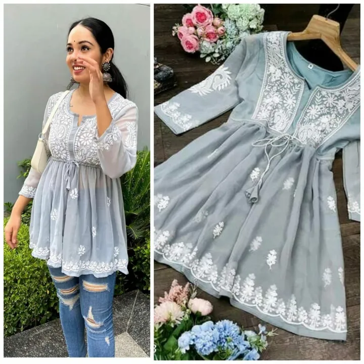 Chikankari top uploaded by Ally's on 6/5/2023