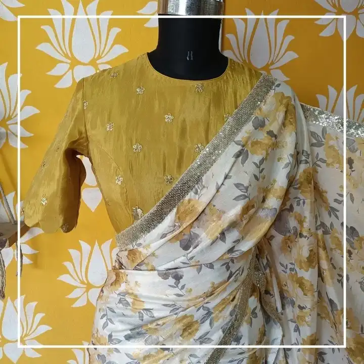 *D.No.15035*

*Digital Sequence Lace Work And Blouse*

*Fabric*:-
*Chinnon Silk With Beautiful Flowe uploaded by Maa Arbuda saree on 6/5/2023